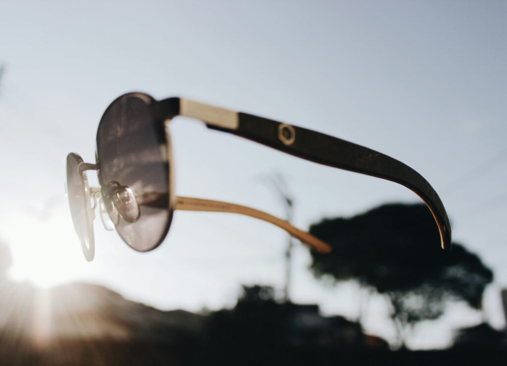 Floating Black And Silver Aviator Sunglasses